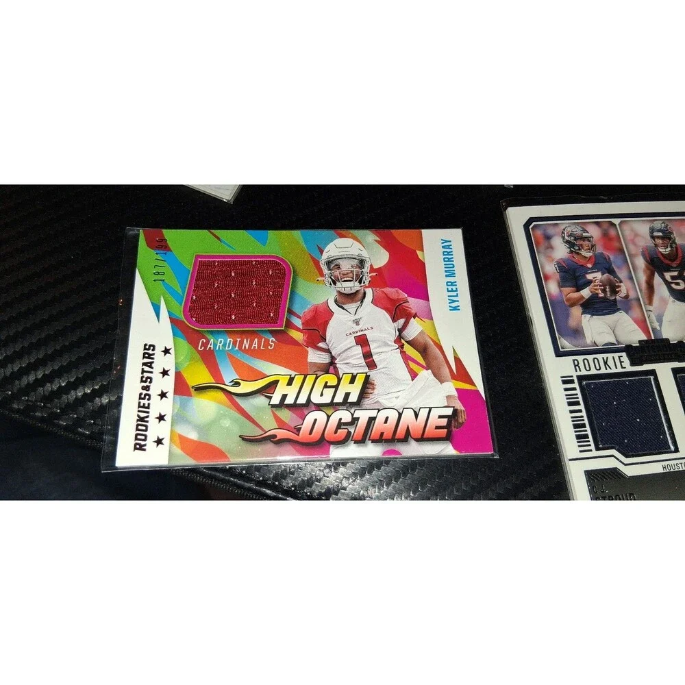 NFL Jersey Patch Memorabilia Trading Cards... Kyler Murray 187/199, C. J. Stroud